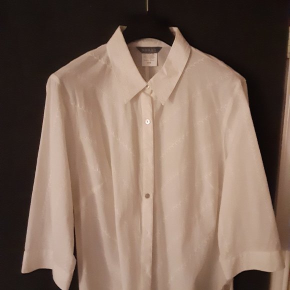 Blouse, White Eyelet, Koret, size 20, 3/4 sleeve - Picture 5 of 6